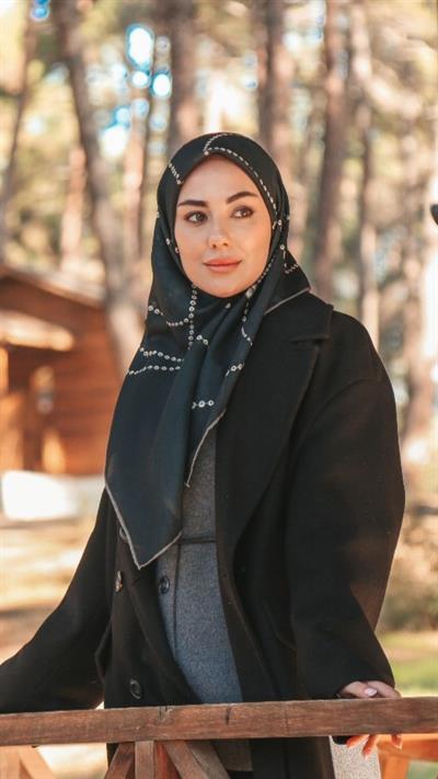 Locella Soft Pamuk Eşarp Siyah