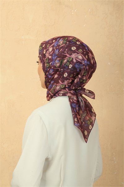 Locella Soft Pamuk Eşarp Koyu Mürdüm