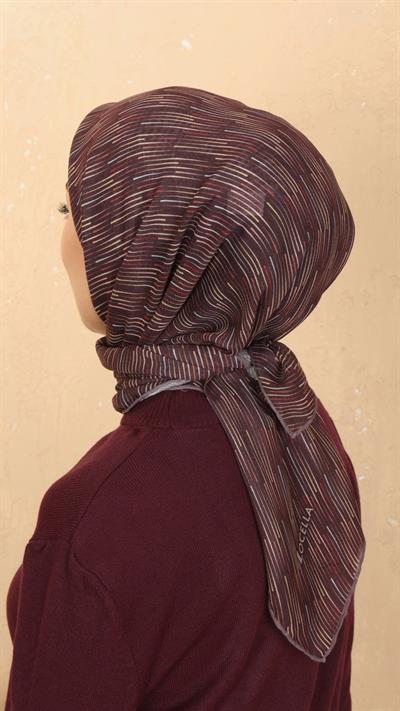 Locella Soft Pamuk Eşarp Bordo