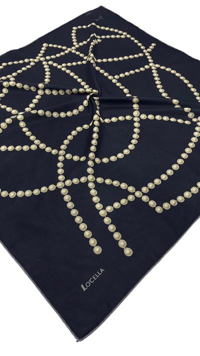 Locella Soft Pamuk Eşarp Lacivert