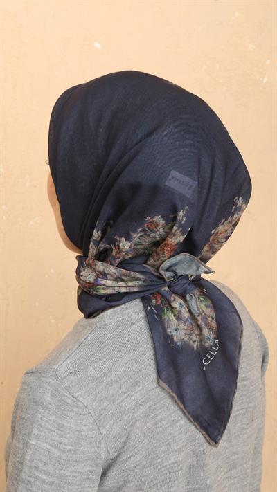 Locella Soft Pamuk Eşarp Lacivert