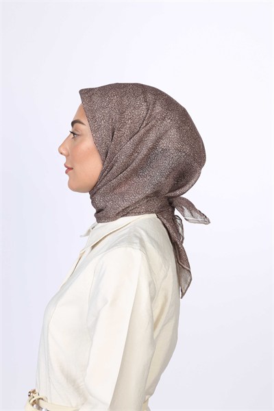 Locella Soft Pamuk Eşarp Kahverengi
