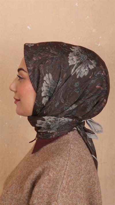 Locella Soft Pamuk Eşarp Kahve