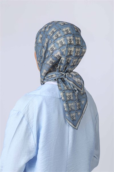 Locella Soft Pamuk Eşarp Mavi