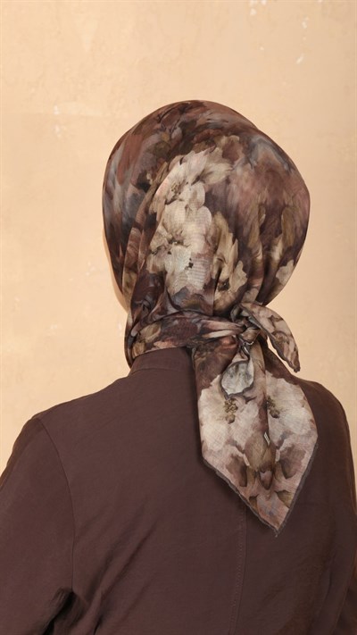 Locella Soft Pamuk Eşarp Kahve