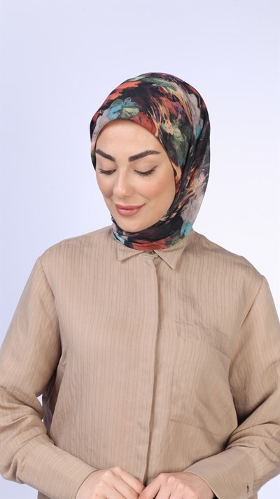 Locella Soft Pamuk Eşarp Siyah