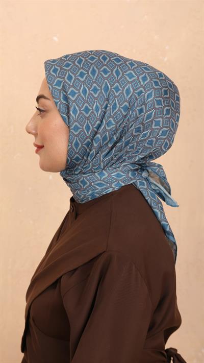 Locella Soft Pamuk Eşarp Deniz Mavi