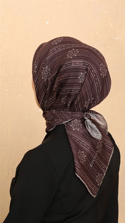Locella Soft Pamuk Eşarp Kızıl Kahve