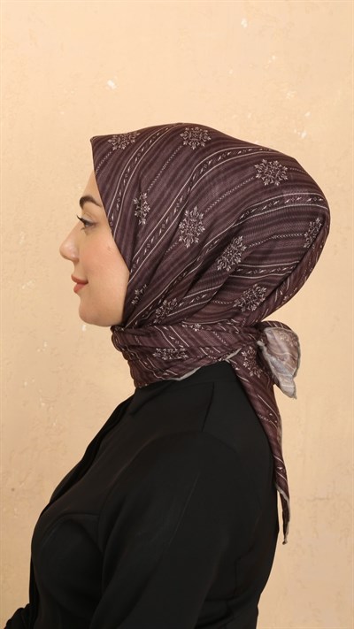 Locella Soft Pamuk Eşarp Kızıl Kahve