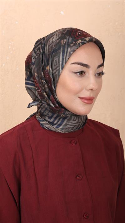 Locella Soft Pamuk Eşarp Lacivert