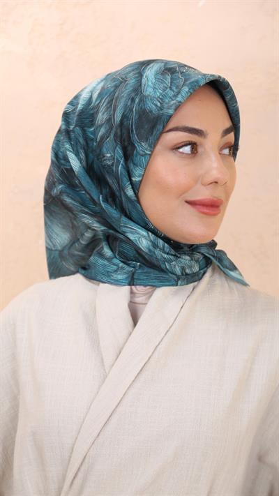 Locella Soft Pamuk Eşarp Turkuaz-11