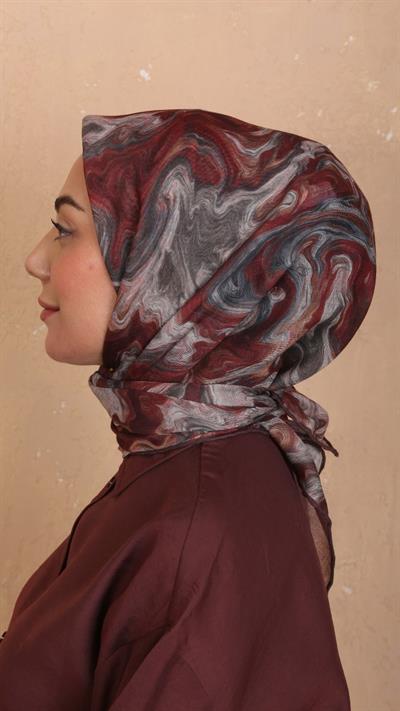 Locella Soft Pamuk Eşarp Bordo