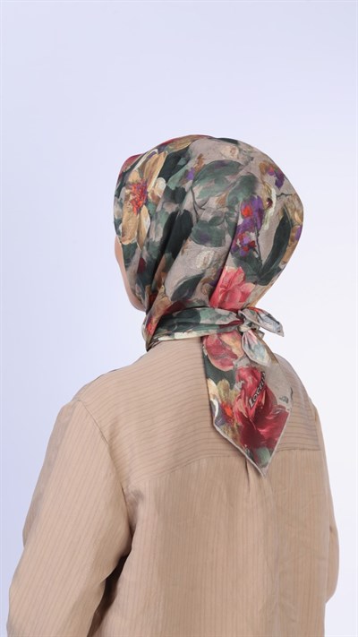 Locella Soft Pamuk Eşarp Koyu Bej