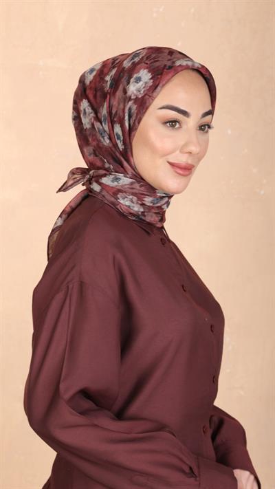 Locella Soft Pamuk Eşarp Bordo