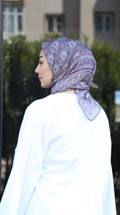 Locella Soft Pamuk Eşarp Lila