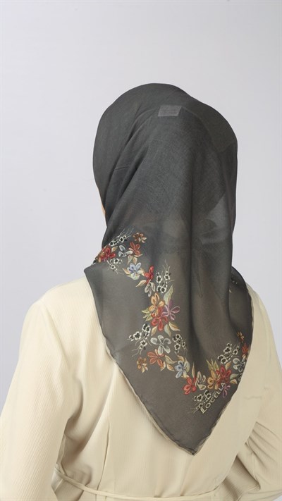 Locella Soft Pamuk Eşarp Gri