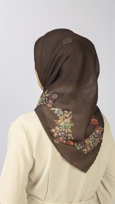 Locella Soft Pamuk Eşarp Kahve