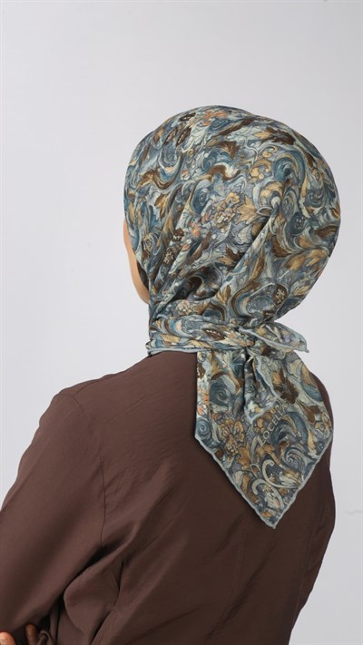 Locella Soft Pamuk Eşarp Mavi