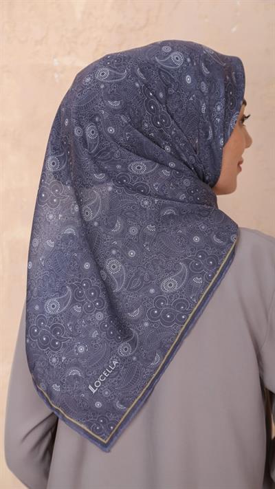 Locella Soft Pamuk Eşarp Koyu Gri-3