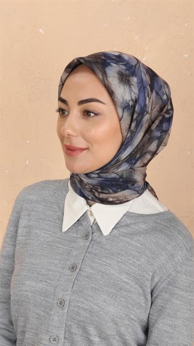 Locella Soft Pamuk Eşarp Lacivert