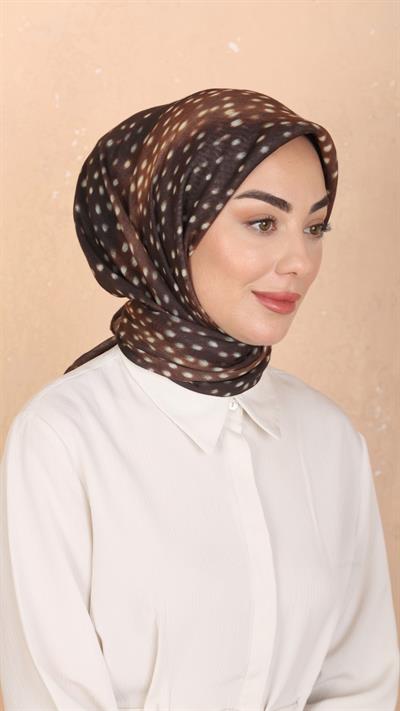 Locella Soft Pamuk Eşarp Ceylan Desen