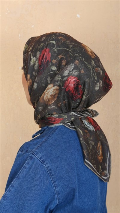 Locella Soft Pamuk Eşarp Koyu Kahve