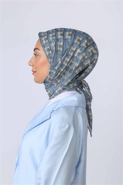 Locella Soft Pamuk Eşarp Mavi