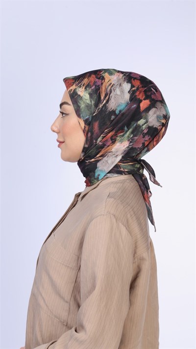 Locella Soft Pamuk Eşarp Siyah
