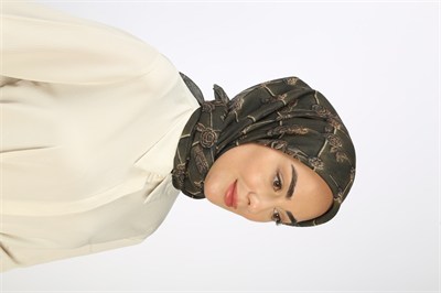 Locella Soft Pamuk Eşarp Haki Yeşili