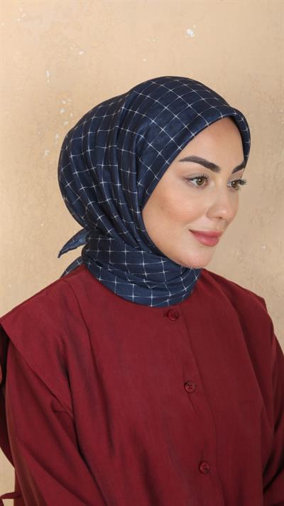 Locella Soft Pamuk Eşarp Lacivert