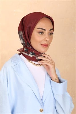 Locella Soft Pamuk Eşarp-Bordo