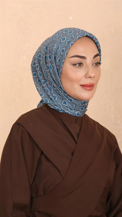 Locella Soft Pamuk Eşarp Deniz Mavi