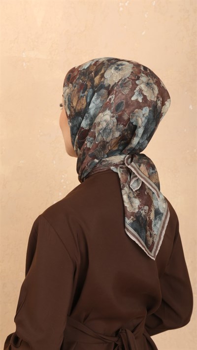 Locella Soft Pamuk Eşarp Kahve