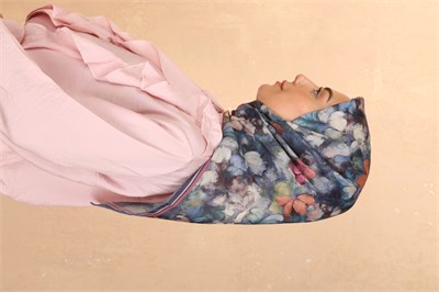 Locella Soft Pamuk Eşarp Lacivert