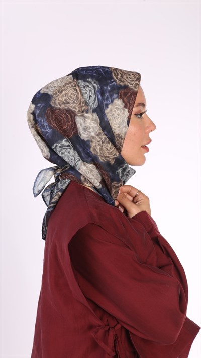 Locella Soft Pamuk Eşarp Lacivert