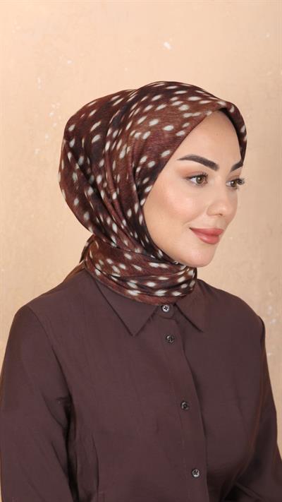 Locella Soft Pamuk Eşarp Ceylan Desen