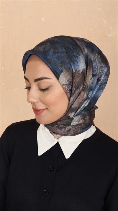 Locella Soft Pamuk Eşarp Lacivert