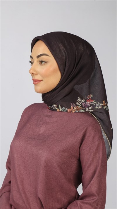 Locella Soft Pamuk Eşarp Koyu Mürdüm