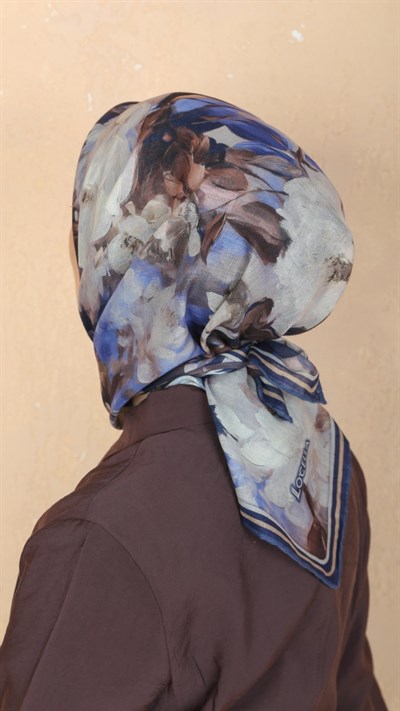 Locella Soft Pamuk Eşarp Lacivert