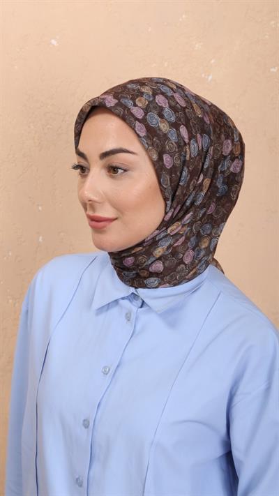 Locella Soft Pamuk Eşarp Kahve