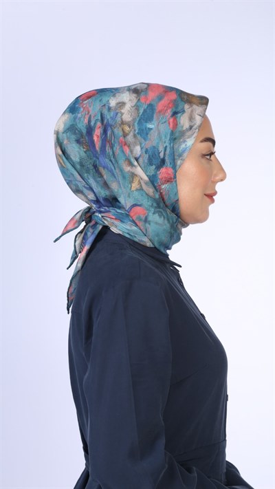 Locella Soft Pamuk Eşarp Petrol