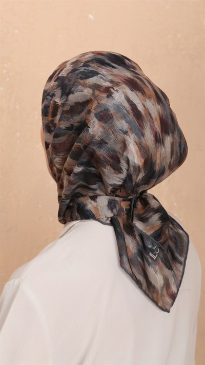 Locella Soft Pamuk Eşarp Füme