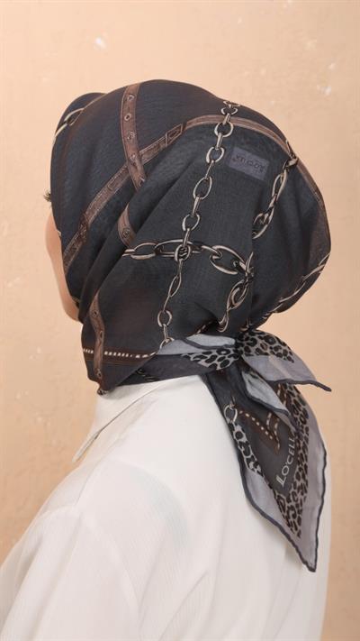 Locella Soft Pamuk Eşarp Gri