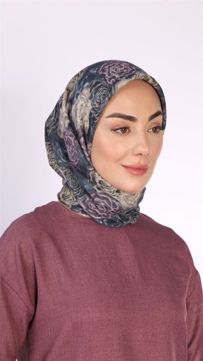 Locella Soft Pamuk Eşarp Mavi