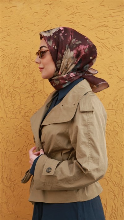 Locella Soft Pamuk Eşarp Bordo