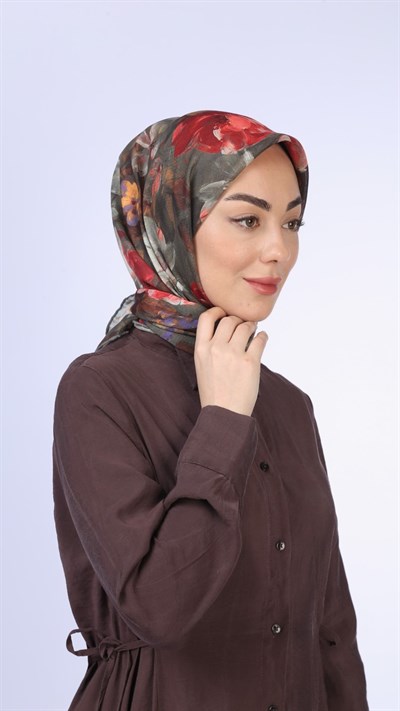 Locella Soft Pamuk Eşarp Haki