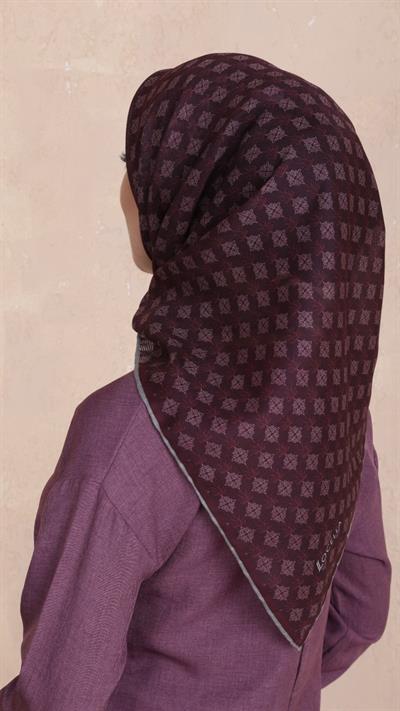 Locella Soft Pamuk Eşarp Koyu Mürdüm-9