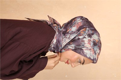 Locella Soft Pamuk Eşarp-Mürdüm