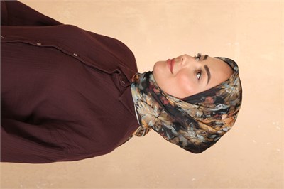 Locella Soft Pamuk Eşarp-Siyah