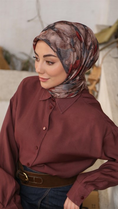 Locella Soft Pamuk Eşarp Kahve